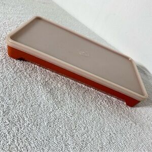 Vintage Tupperware Paprika Burnt Orange Deli Meat Keeper With Lid